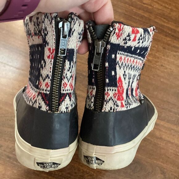 Vans Winter Patterned High-Top Sneakers Sz 9 - Picture 5 of 8